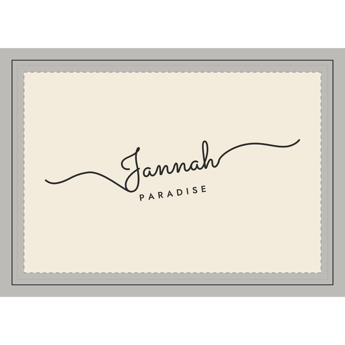 Jannah Fine Line Script Islamic Lumbar Pillow, printed on both sides – AdabStars