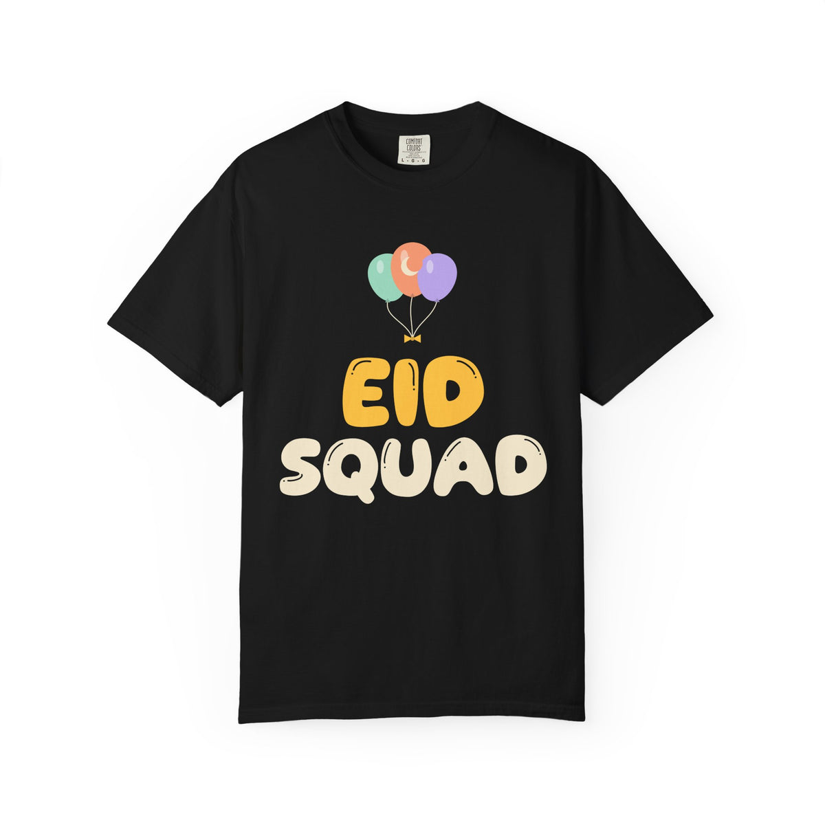 Eid Squad Heavyweight Tee | Kids Muslim Family Matching Balloons Crescent | AdabStars Islamic Apparel