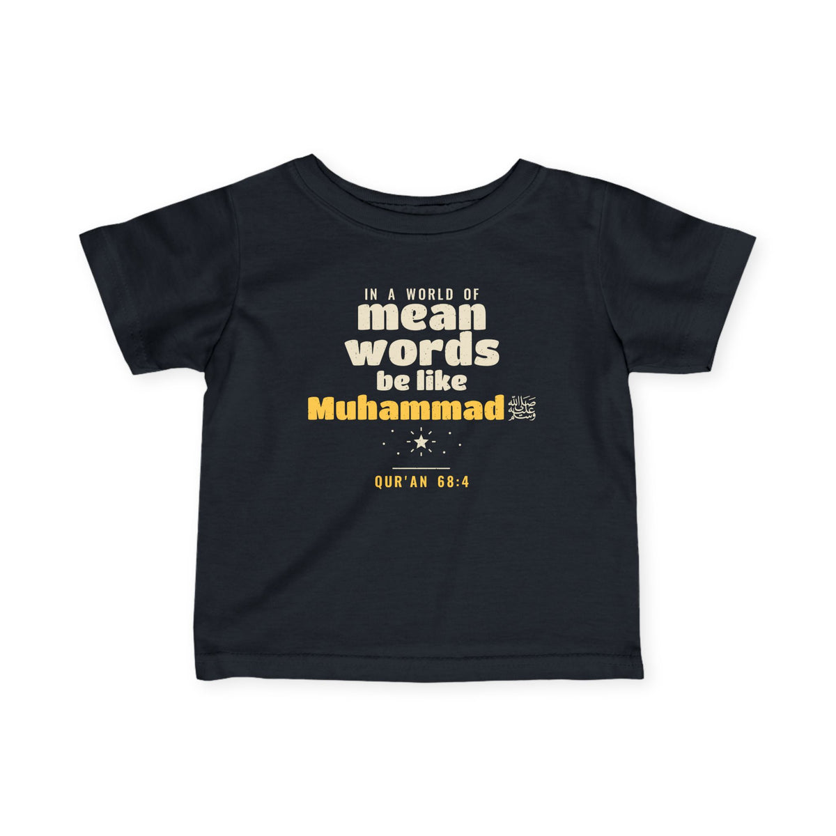 Be Like Muhammad (AS) Baby T-Shirt in Black – AdabStars