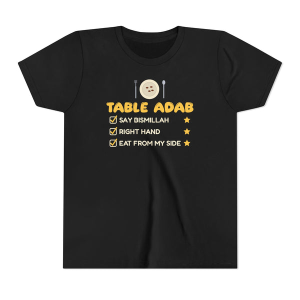 Table Adab Kids T-Shirt in Black – AdabStars