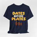 Dates Before Plates Ramadan Shirt | Ramadan Iftar Kids Family Food Pun | AdabStars Islamic Apparel