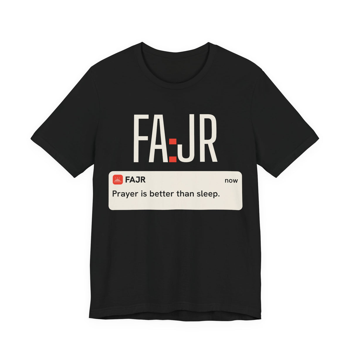 Prayer Is Better Than Sleep Islamic Unisex T-Shirt in Black – AdabStars