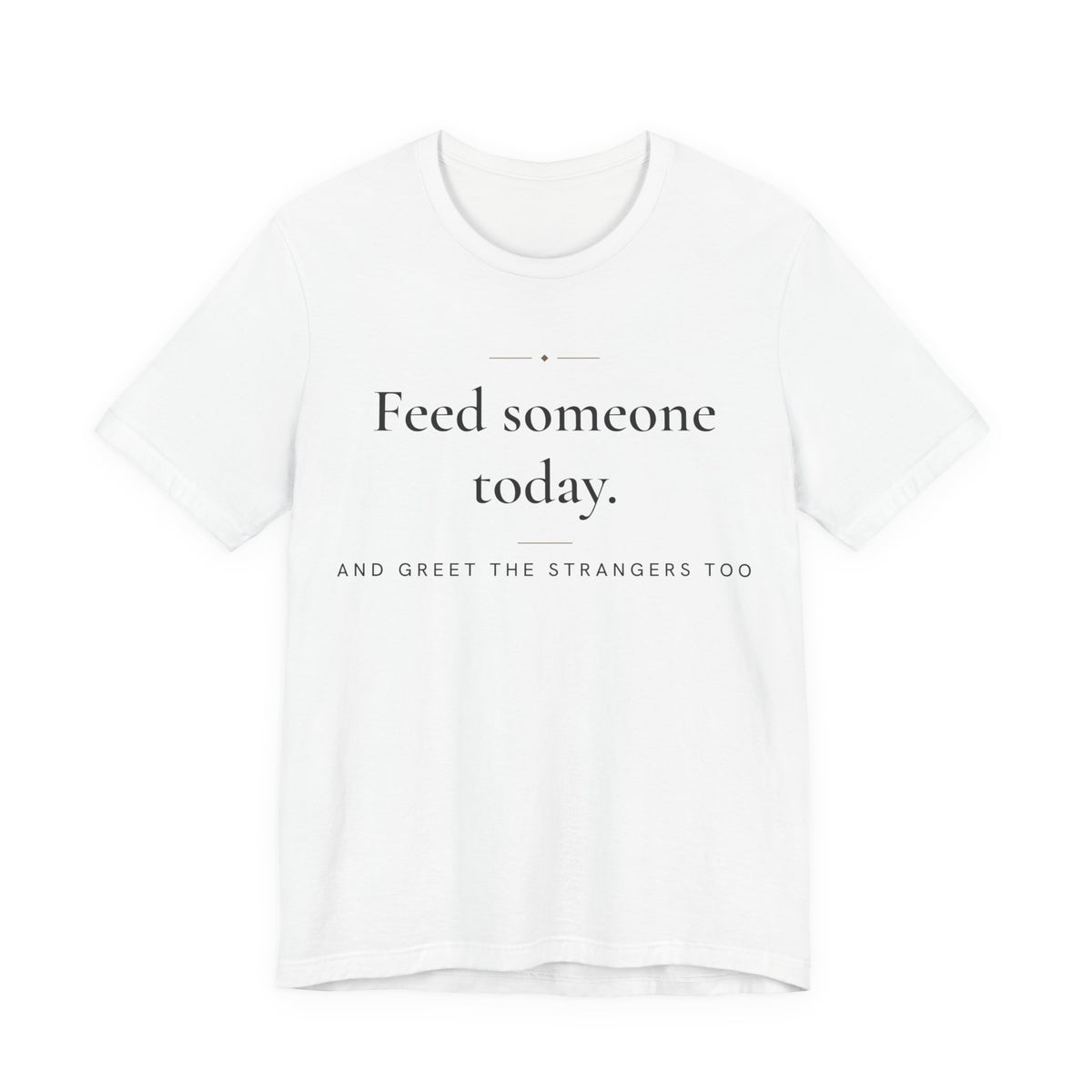 Feed someone today Islamic Unisex T-Shirt in White, front and back print – AdabStars