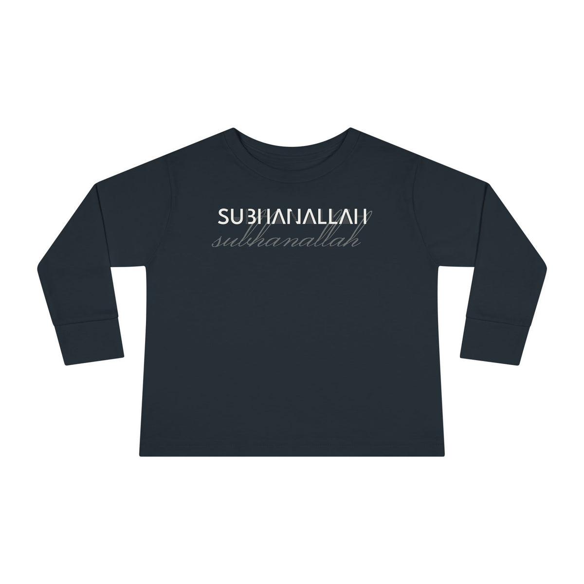 Subhanallah Islamic Toddler Toddler Long Sleeve Shirt in Black – AdabStars