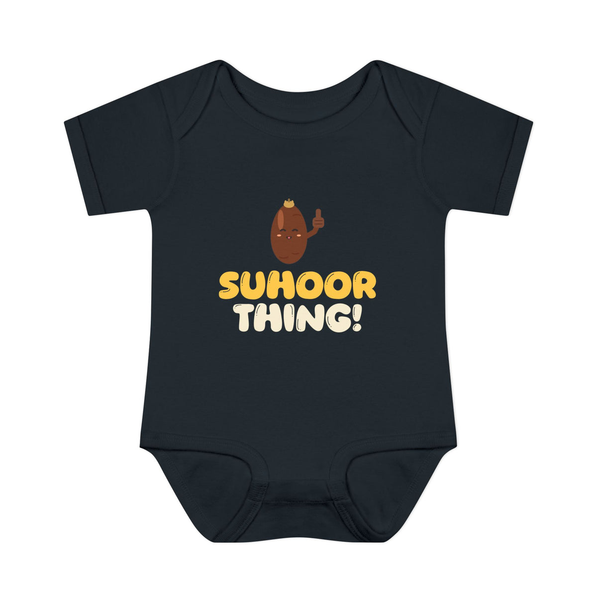 Suhoor Thing! Baby Bodysuit in Black – AdabStars