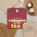 Be Like Isa (AS) Heavyweight Tee | Prophet Isa (Jesus) Gentleness Story, Qur'an 19:30-32 on the Back | AdabStars