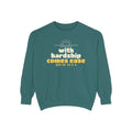 With Hardship Comes Ease Sweatshirt, Front Print | Surah Ash-Sharh Qur'an 94:5-6 Islamic Reminder | AdabStars