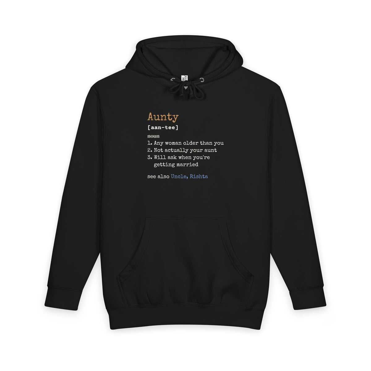 Aunty Definition Premium Heavyweight Hoodie in Black – AdabStars