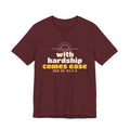 With Hardship Comes Ease Shirt, Front Print | Surah Ash-Sharh Qur'an 94:5-6 Islamic Reminder | AdabStars