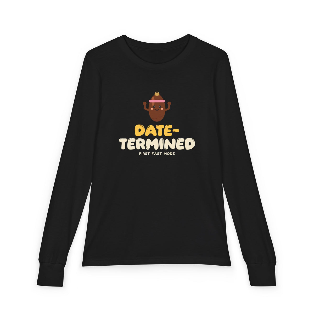 Date-Termined Ramadan Kids Long Sleeve Shirt | Ramadan Kids First Fast Fruit Strong Pun | AdabStars Islamic Kids Apparel