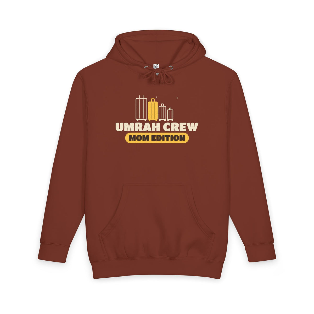 Umrah Crew Mom Edition Islamic Heavyweight Premium Heavyweight Hoodie in Paprika – AdabStars