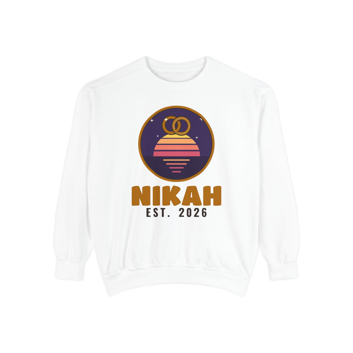Nikah Est. 2026 Premium Sweatshirt in White – AdabStars