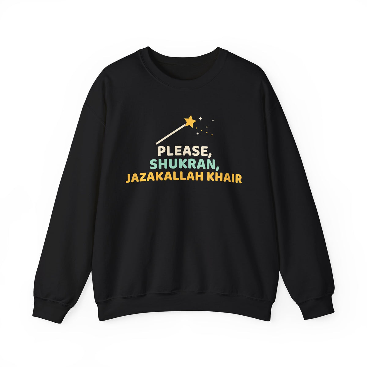 Magic Words Islamic Crewneck Sweatshirt in Black – AdabStars
