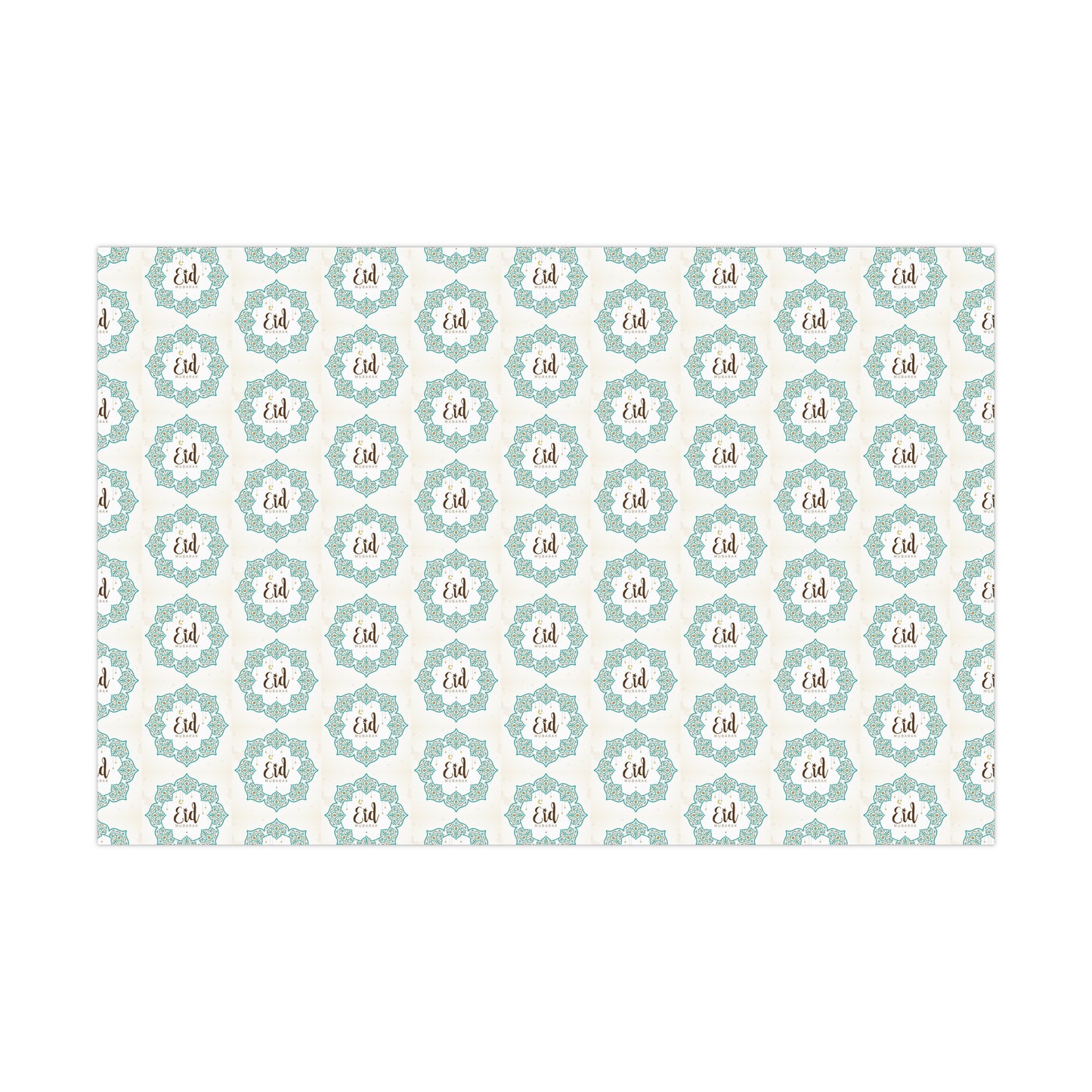 Wrapping Paper - Eid Mubarak Islamic Art Crescent Moon Stars Floral and Masjid Gift Wrap Papers