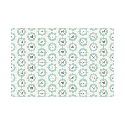 Wrapping Paper - Eid Mubarak Islamic Art Crescent Moon Stars Floral and Masjid Gift Wrap Papers