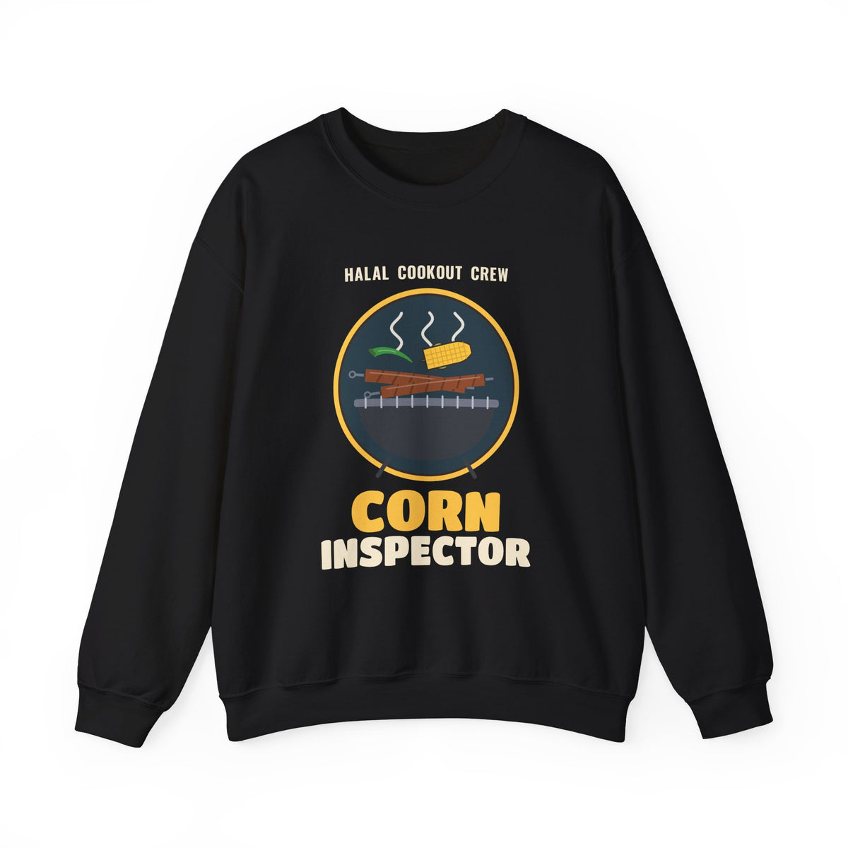 Corn Inspector Halal Cookout Sweatshirt in Black – AdabStars