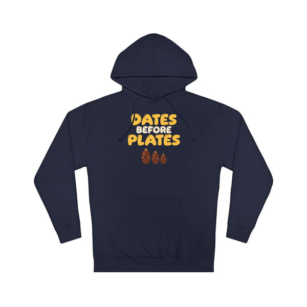 Dates Before Plates Ramadan Hoodie | Ramadan Iftar Kids Family Food Pun | AdabStars Islamic Apparel