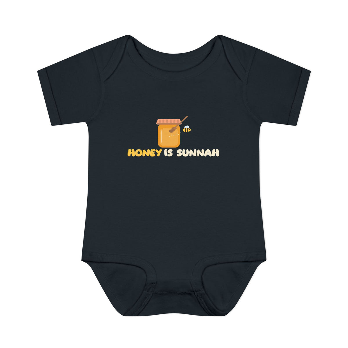 Honey Is Sunnah Islamic Baby Bodysuit in Black – AdabStars