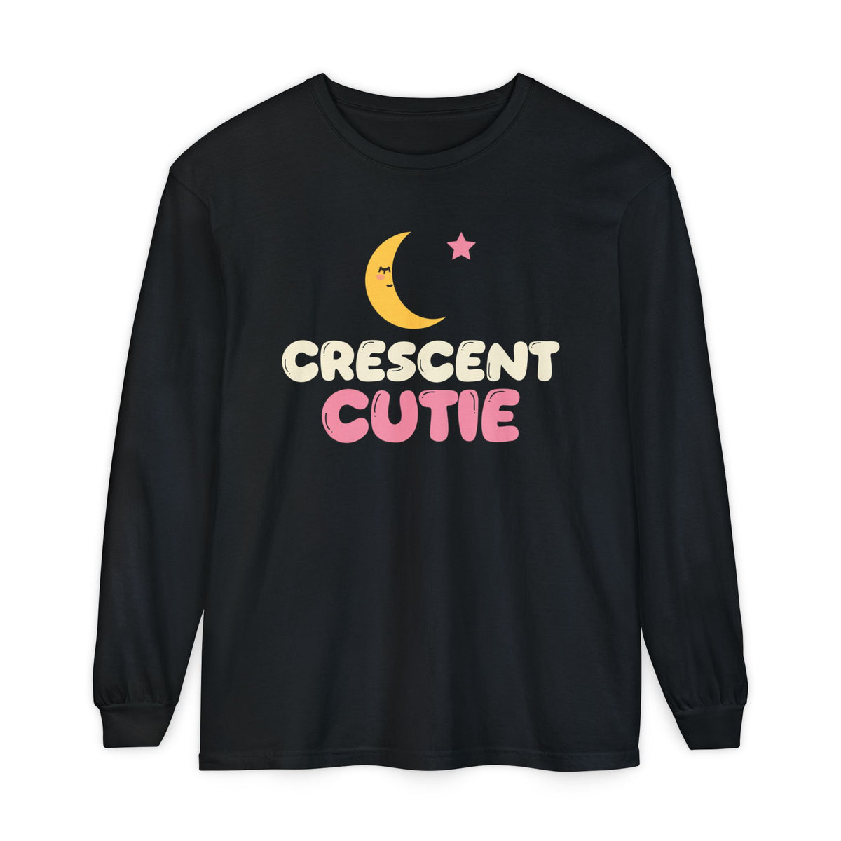 Crescent Cutie Ramadan Long Sleeve Shirt | Ramadan Kids Moon Star Cute Eid Little One | AdabStars Islamic Kids Apparel