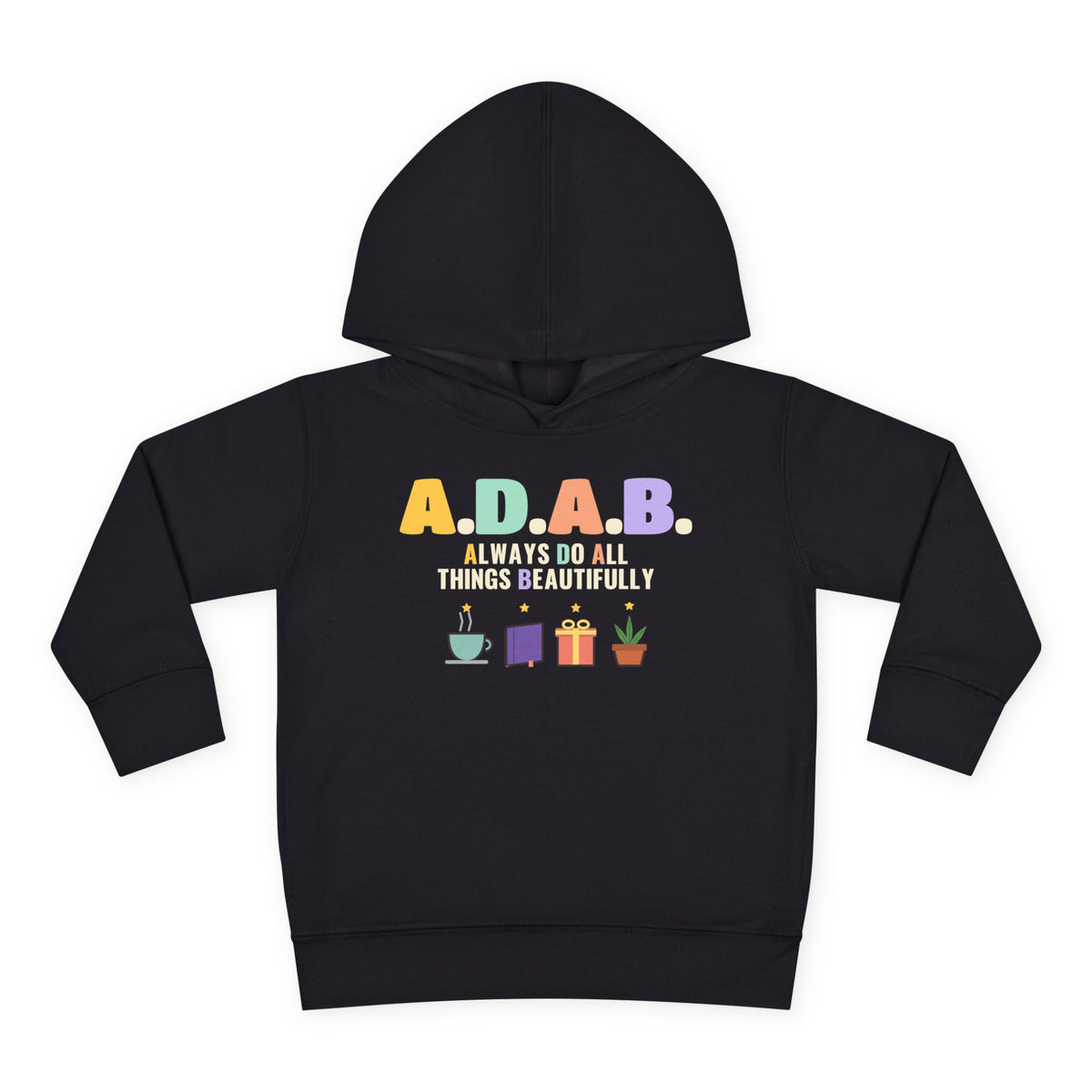 ADAB Always Do All Things Beautifully Toddler Hoodie in Black – AdabStars