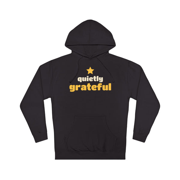 Quietly Grateful Hoodie in Black – AdabStars