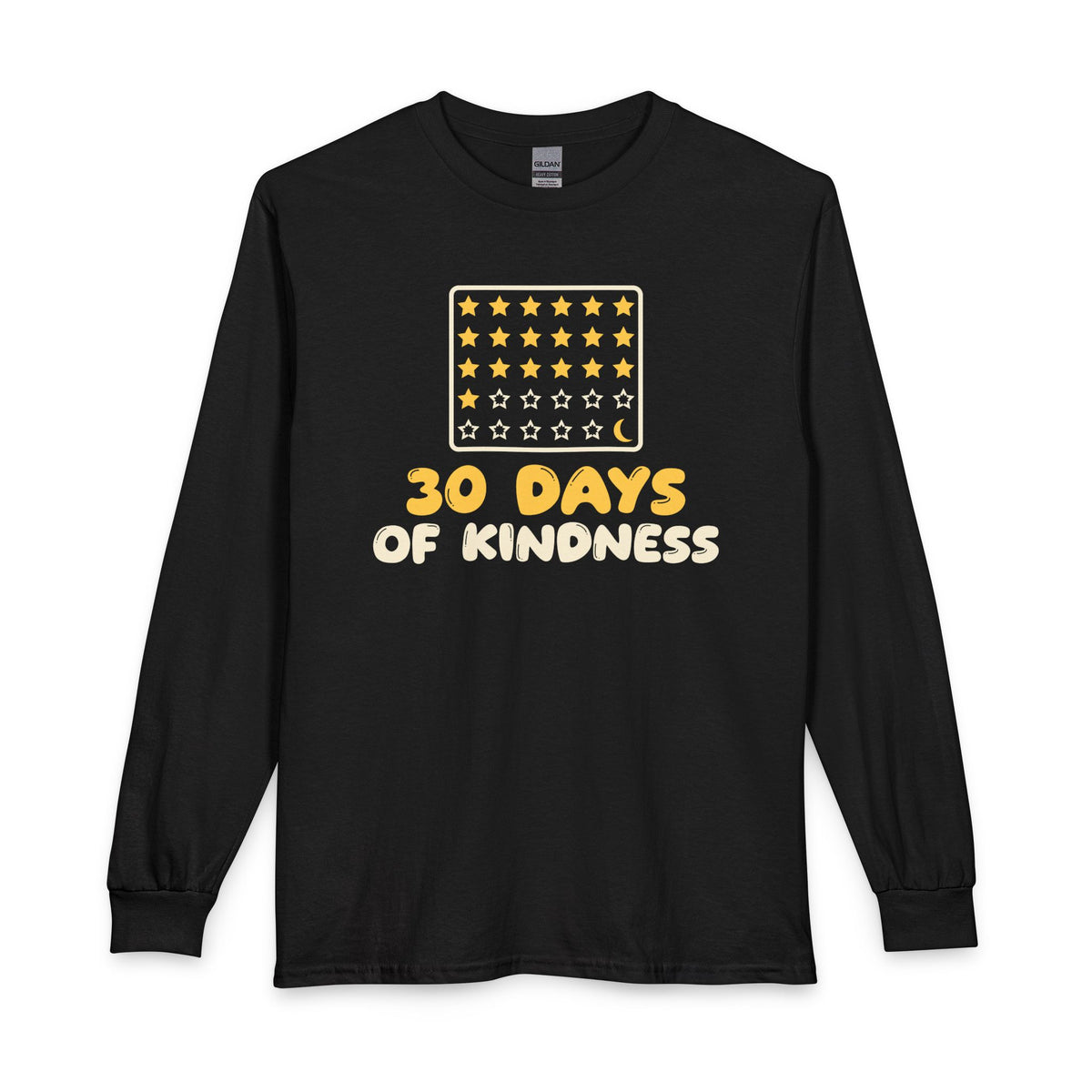 30 Days Of Kindness Ramadan Long Sleeve Shirt in Black – AdabStars