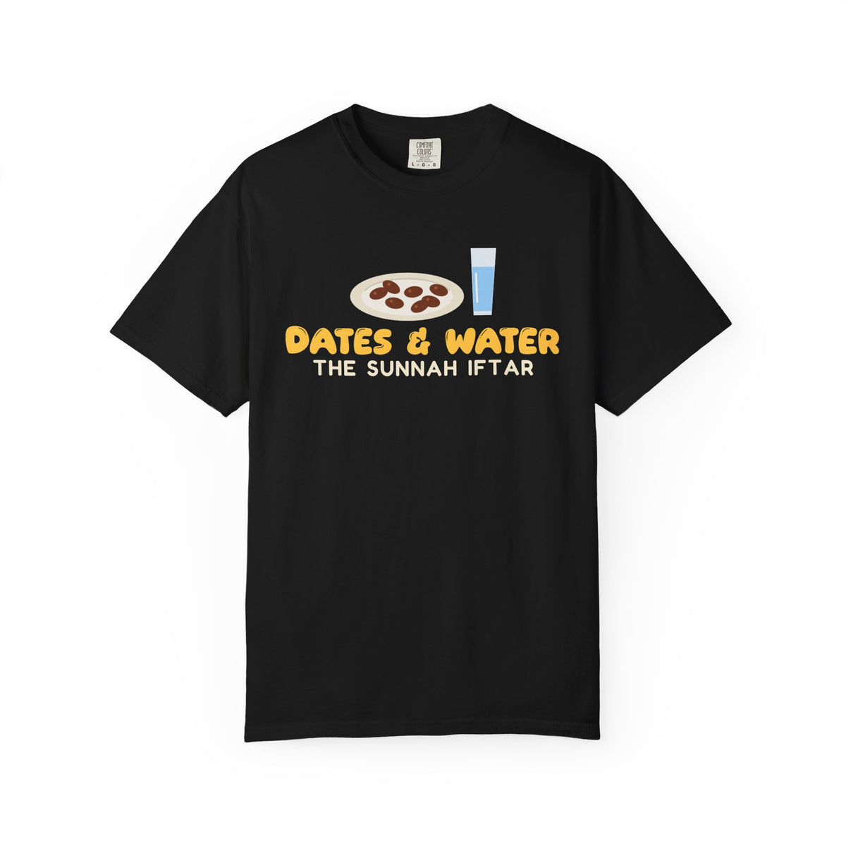 Dates and Water Sunnah Iftar Heavyweight T-Shirt in Black – AdabStars