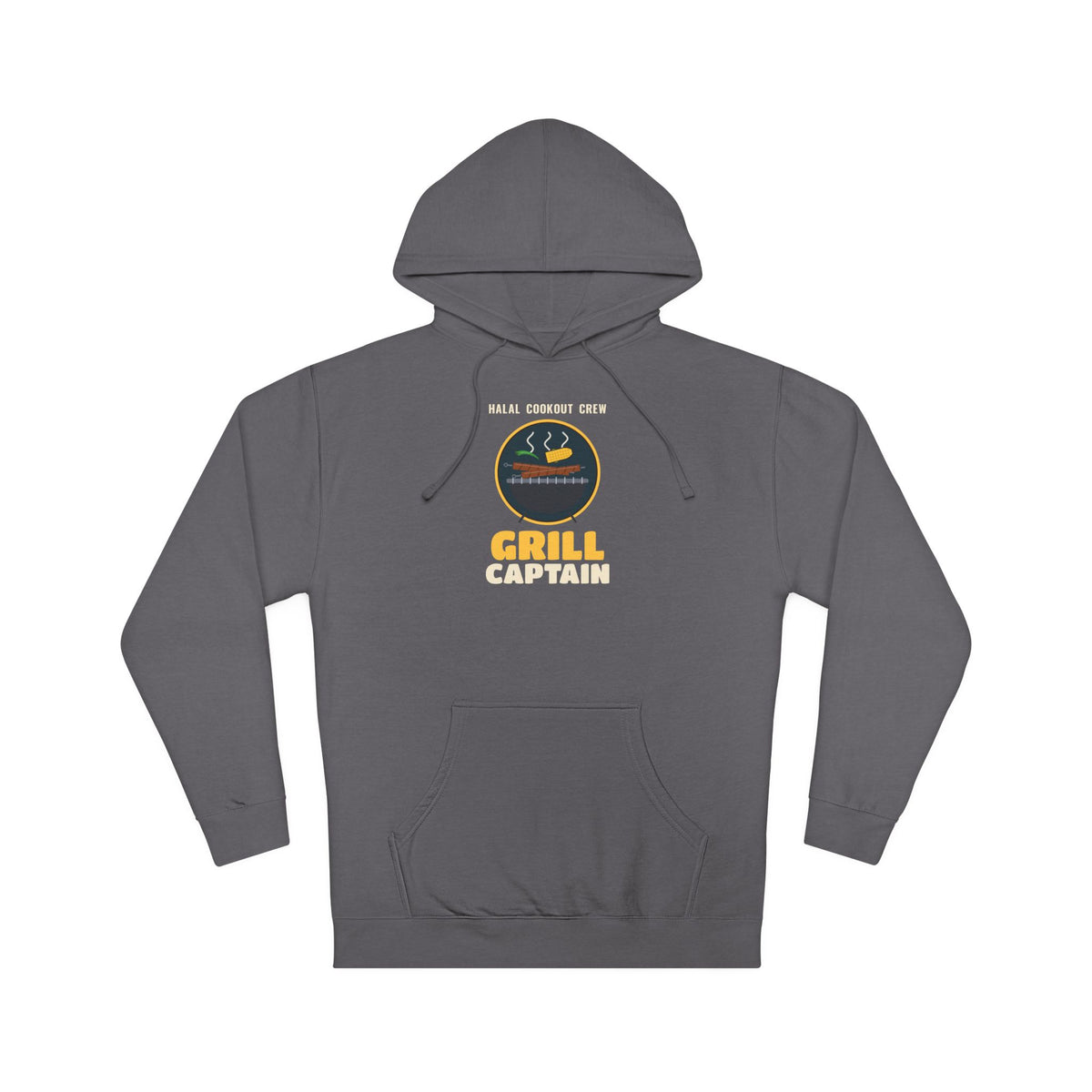 Grill Captain Halal Cookout Islamic Hoodie in Charcoal – AdabStars