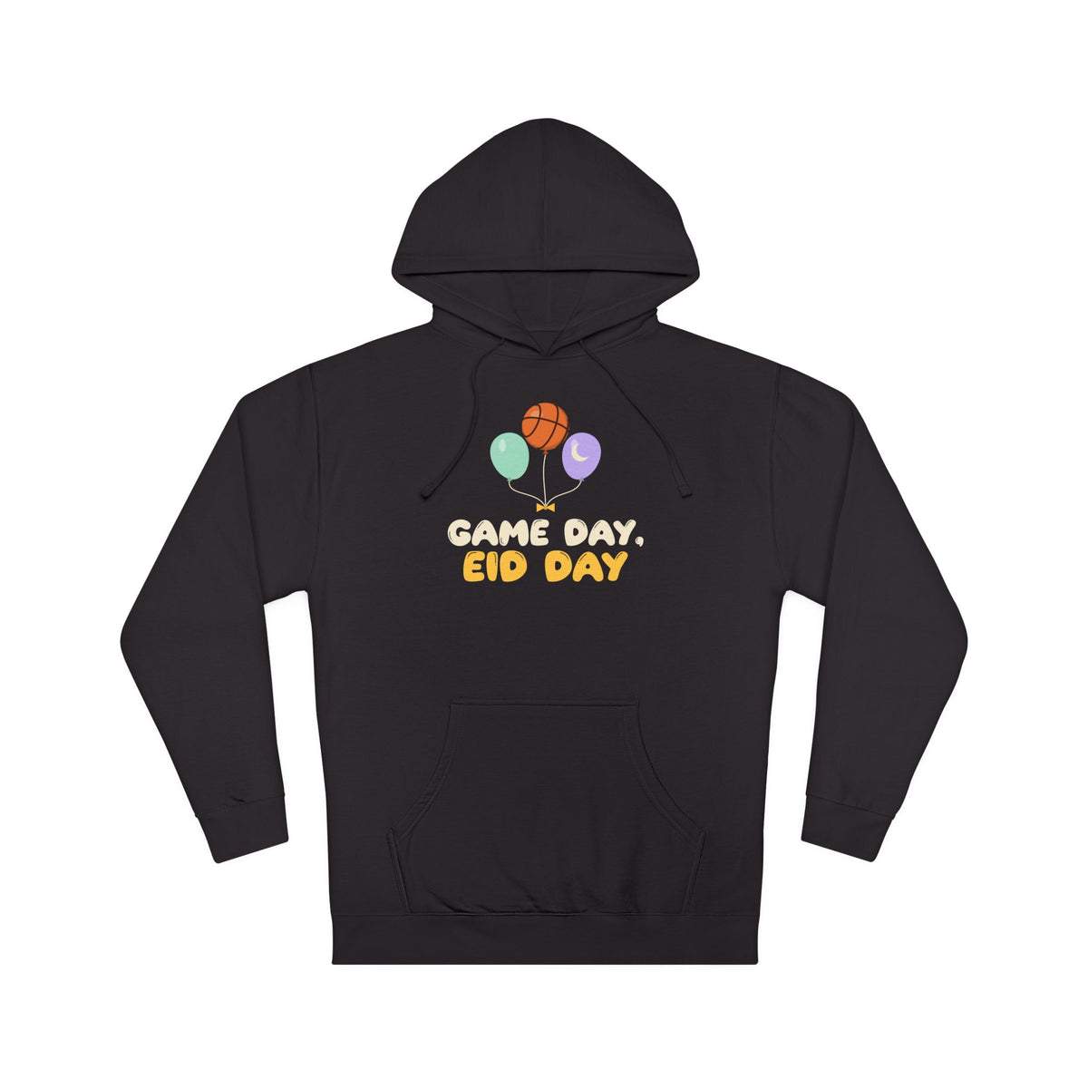 Game Day, Eid Day Hoodie | Basketball Game Day Kids Balloons Celebration Muslim | AdabStars Islamic Kids Apparel