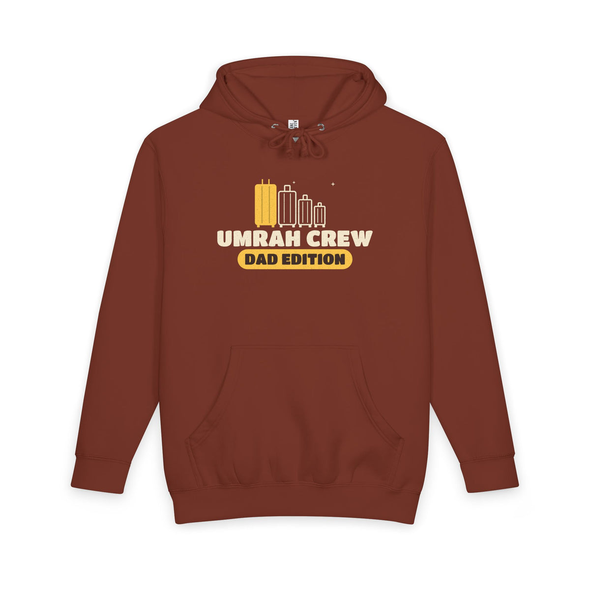 Umrah Crew Dad Edition Islamic Heavyweight Premium Heavyweight Hoodie in Paprika – AdabStars