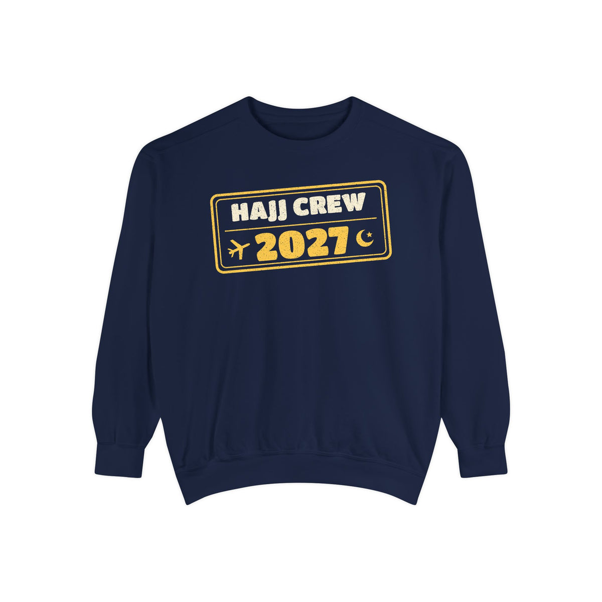 Hajj Crew 2027 Premium Sweatshirt in True Navy – AdabStars