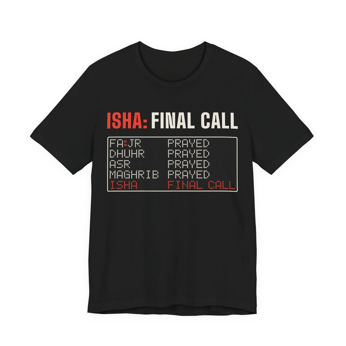 Isha: Final Call Islamic Unisex T-Shirt in Black – AdabStars