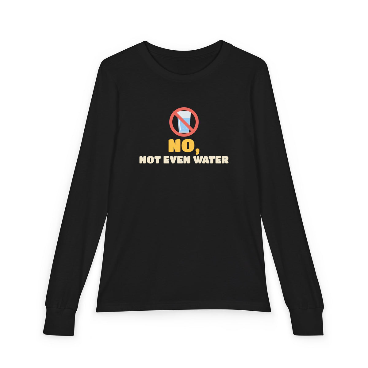 No, Not Even Water Ramadan Kids Kids Long Sleeve Shirt in Black – AdabStars
