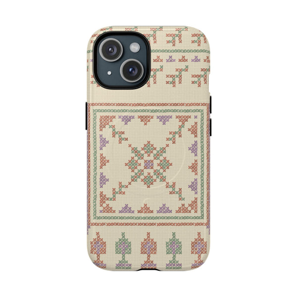 Tatreez Qabbeh Chest Panel Pastel MagSafe Tough Case for iPhone – Taqwa Arts