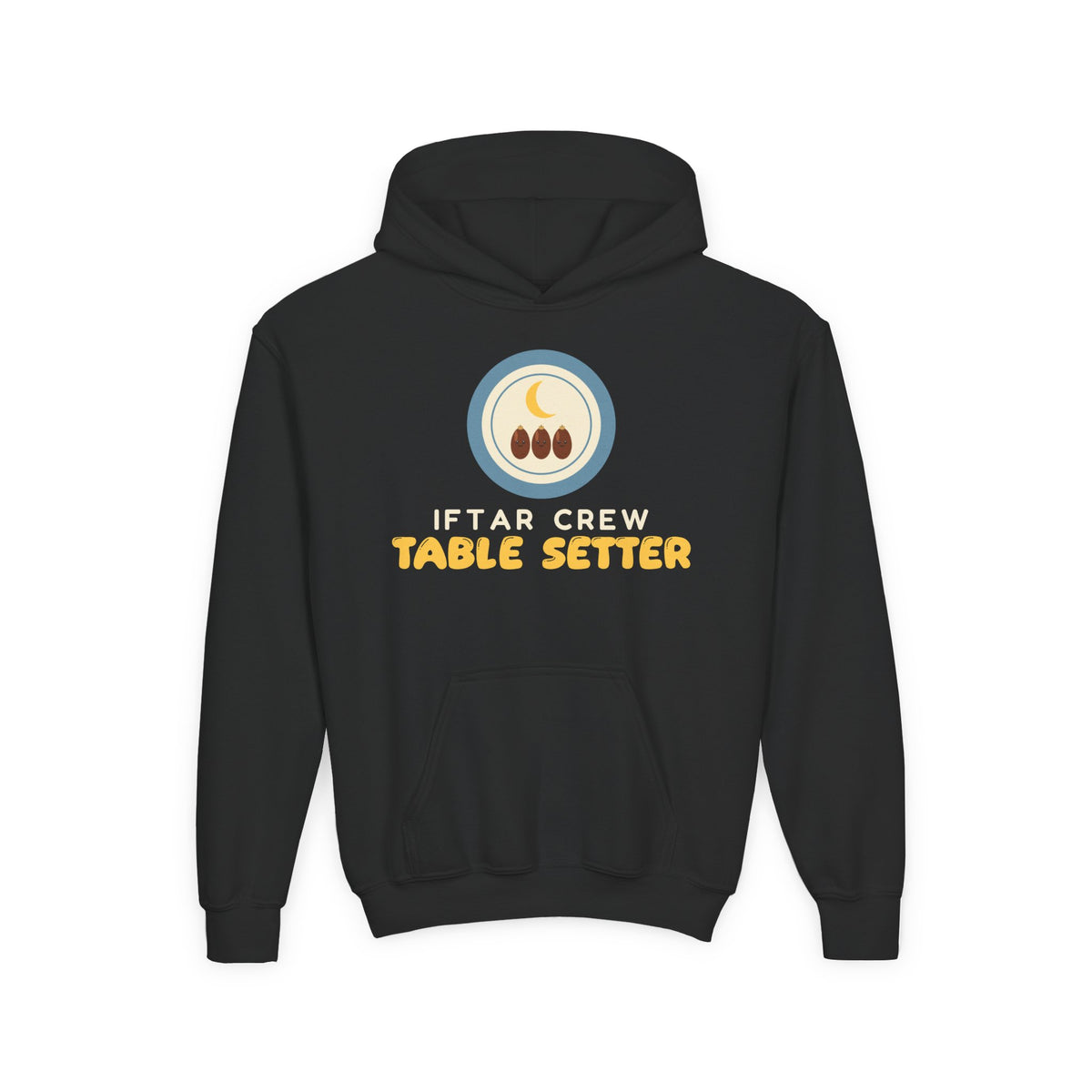 Iftar Crew: Table Setter Kids Hoodie | Crew Table Setter Ramadan Helper Family Dinner | AdabStars Islamic Kids Apparel