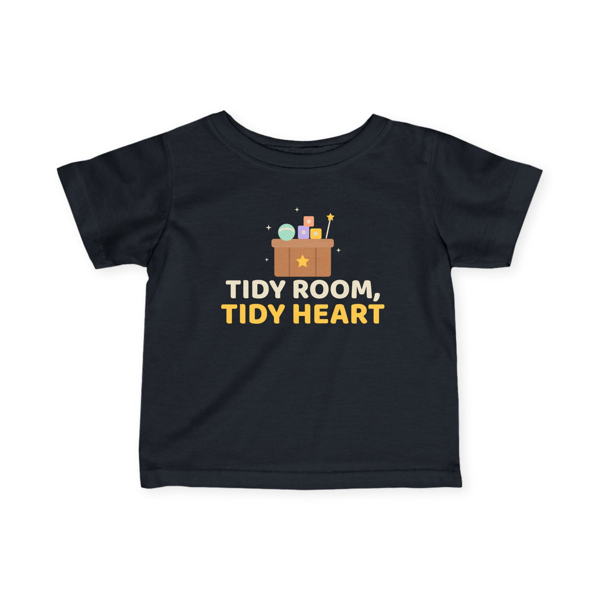 Tidy Room Tidy Heart Islamic Baby T-Shirt in Black – AdabStars