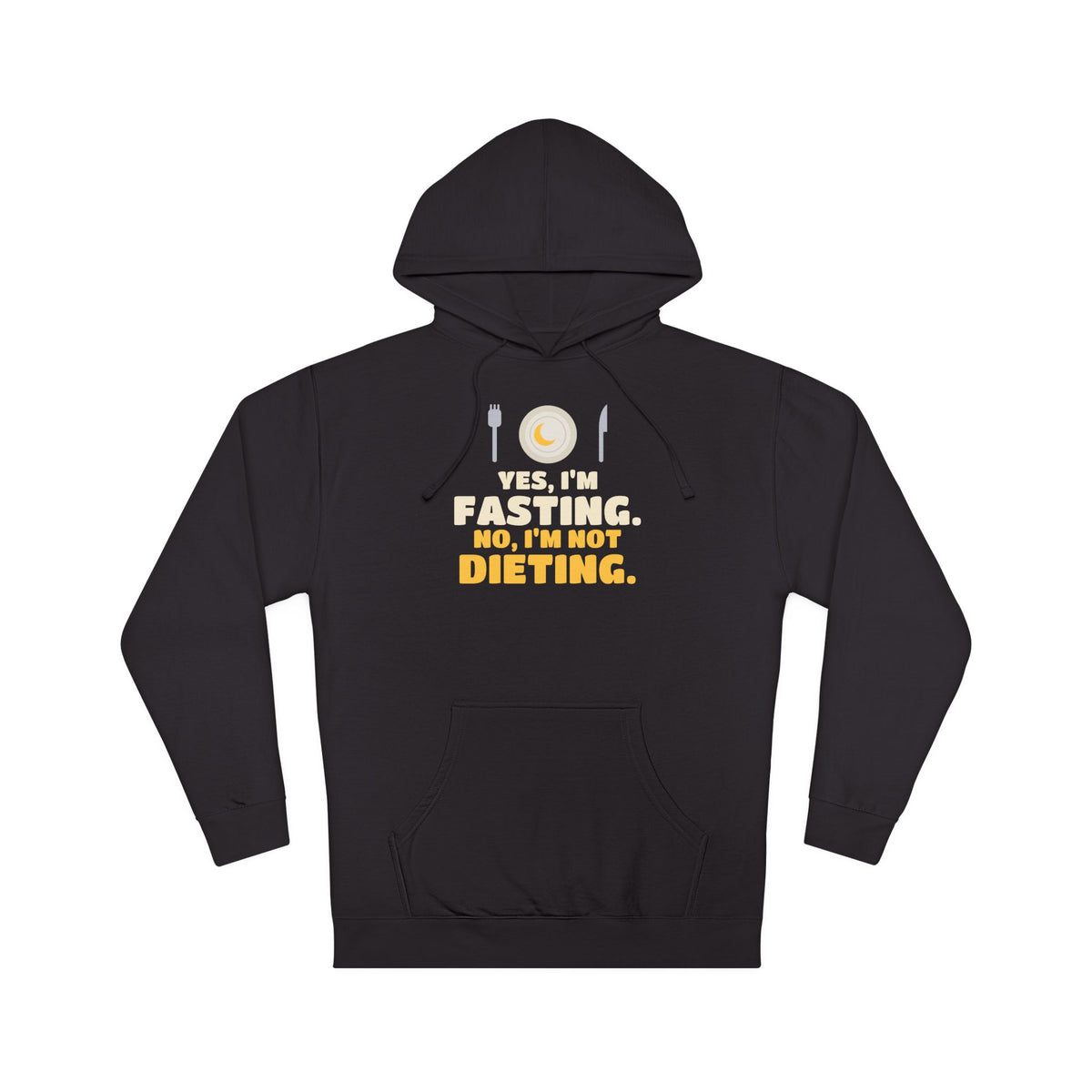 Yes I'm Fasting, No I'm Not Dieting Hoodie | Ramadan Yes I'm Fasting No Not Dieting Funny Teen School | AdabStars Islamic Apparel