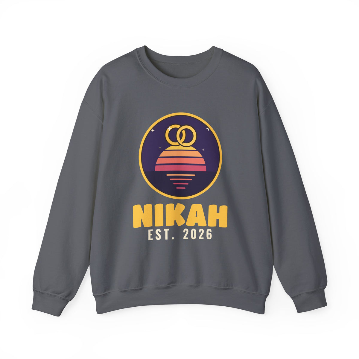 Nikah Est. 2026 Sweatshirt in Charcoal – AdabStars