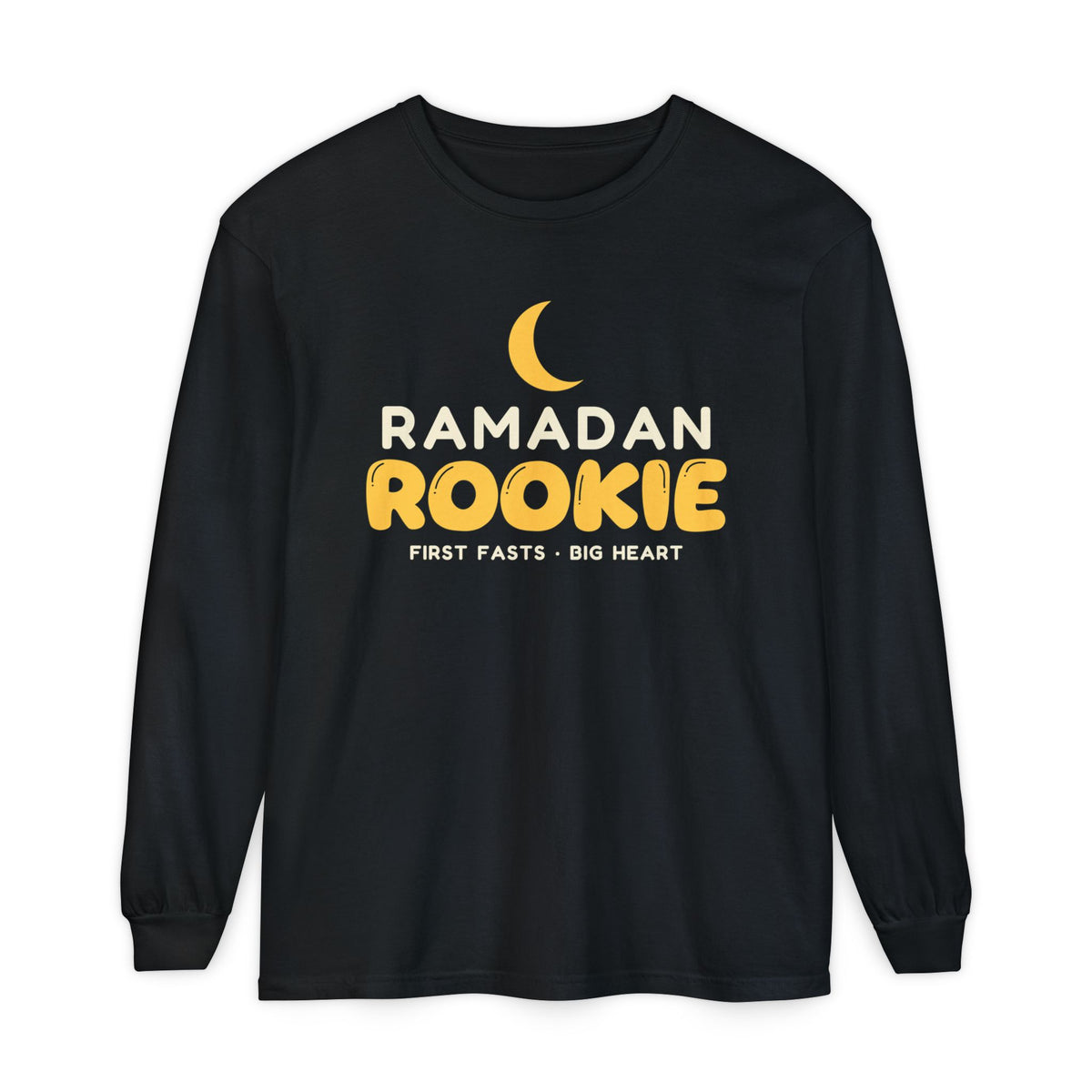 Ramadan Rookie Long Sleeve Shirt | Kids First Fasting Crescent Beginner Fast | AdabStars Islamic Kids Apparel
