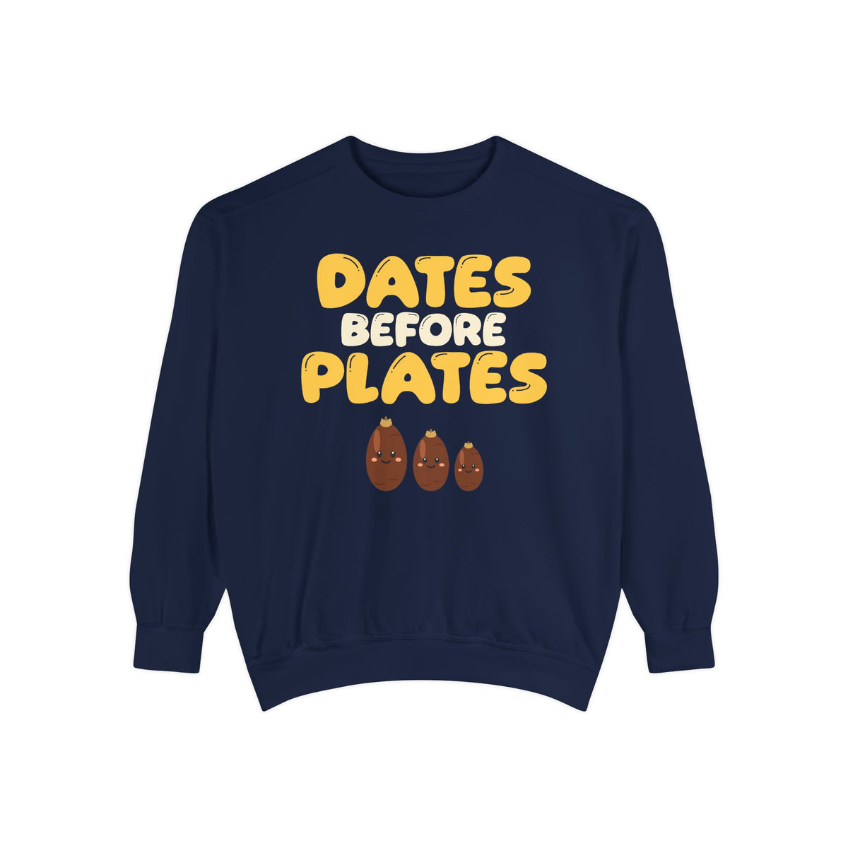 Dates Before Plates Ramadan Sweatshirt | Ramadan Iftar Kids Family Food Pun | AdabStars Islamic Apparel