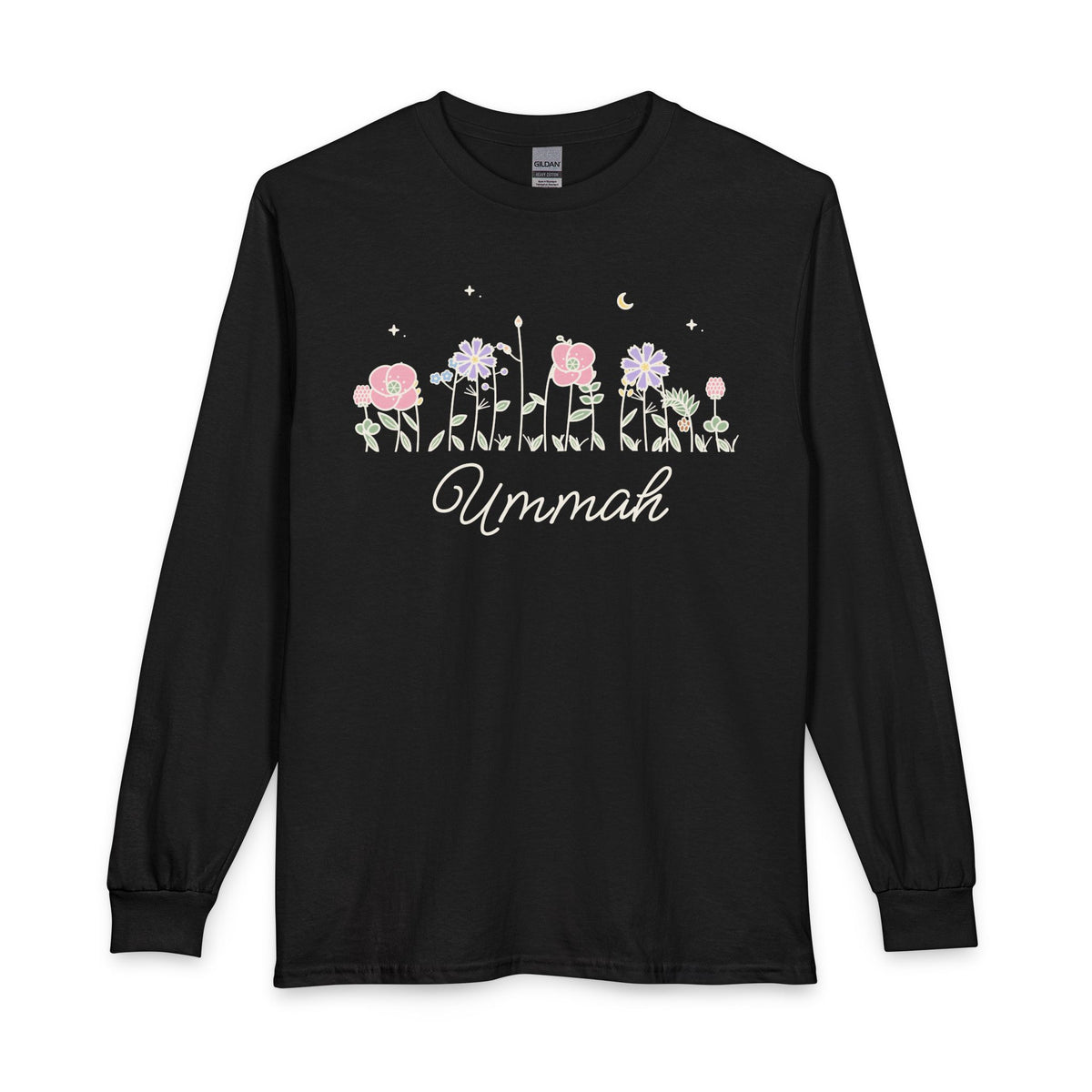 Ummah Meadow Flowers Long Sleeve Shirt in Black – AdabStars