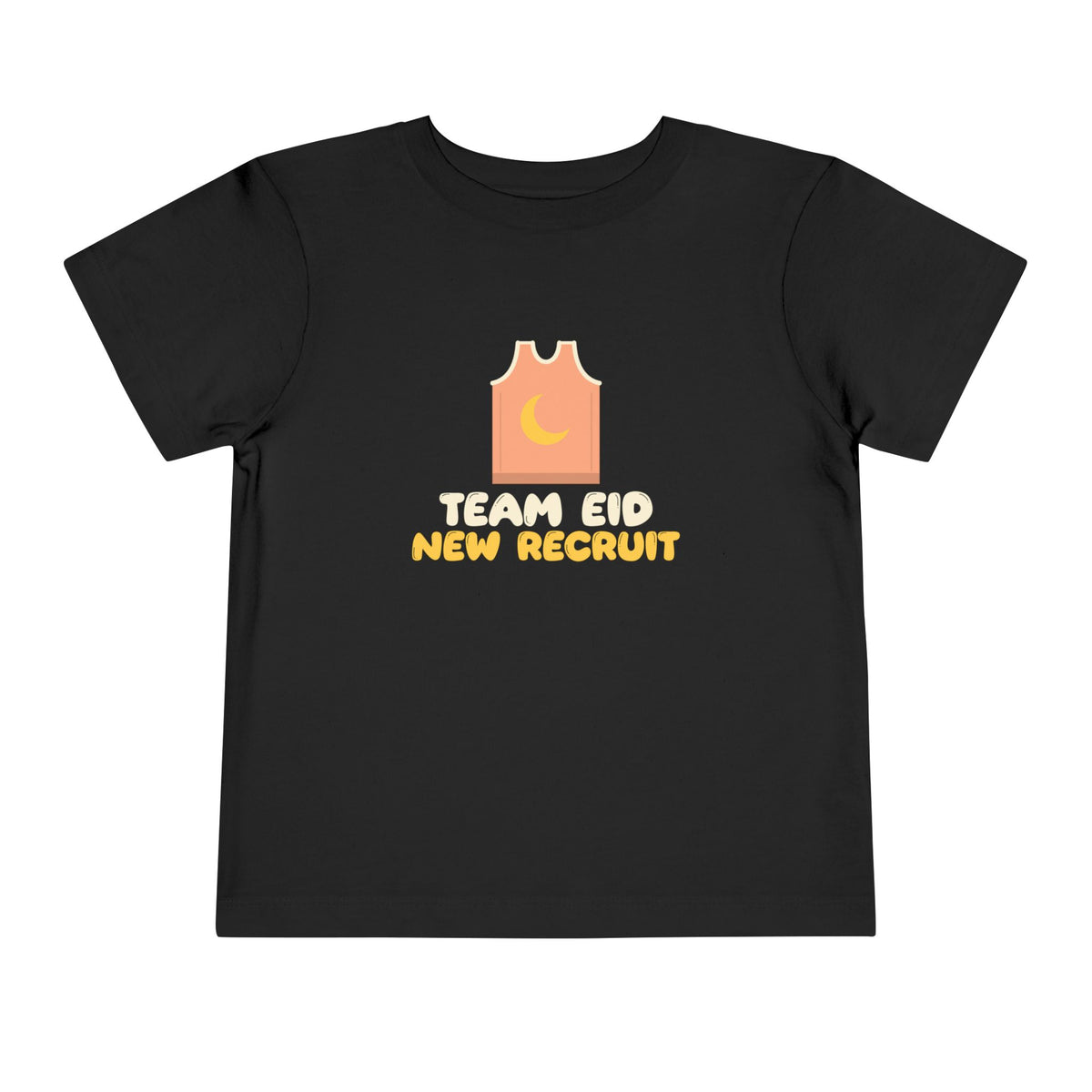 Team Eid New Recruit Toddler Tee | Basketball Little Kids Peach Jersey | AdabStars Islamic Kids Apparel