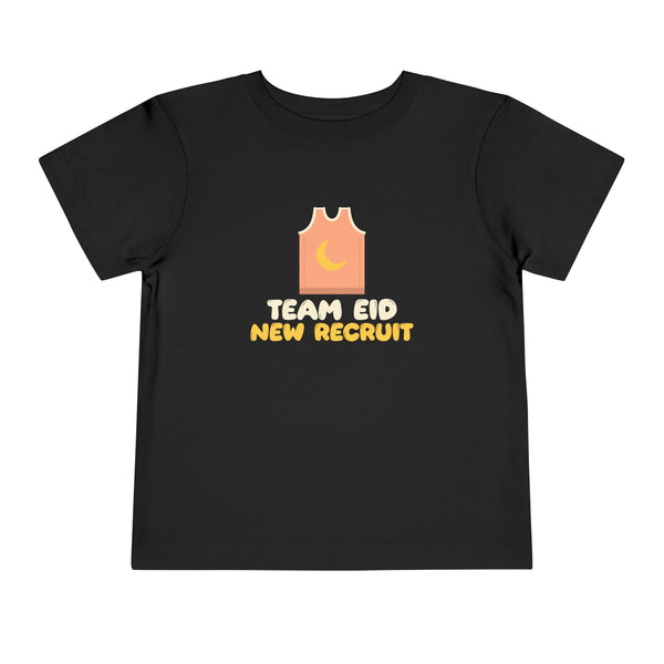 Team Eid New Recruit Toddler Tee | Basketball Little Kids Peach Jersey | AdabStars Islamic Kids Apparel