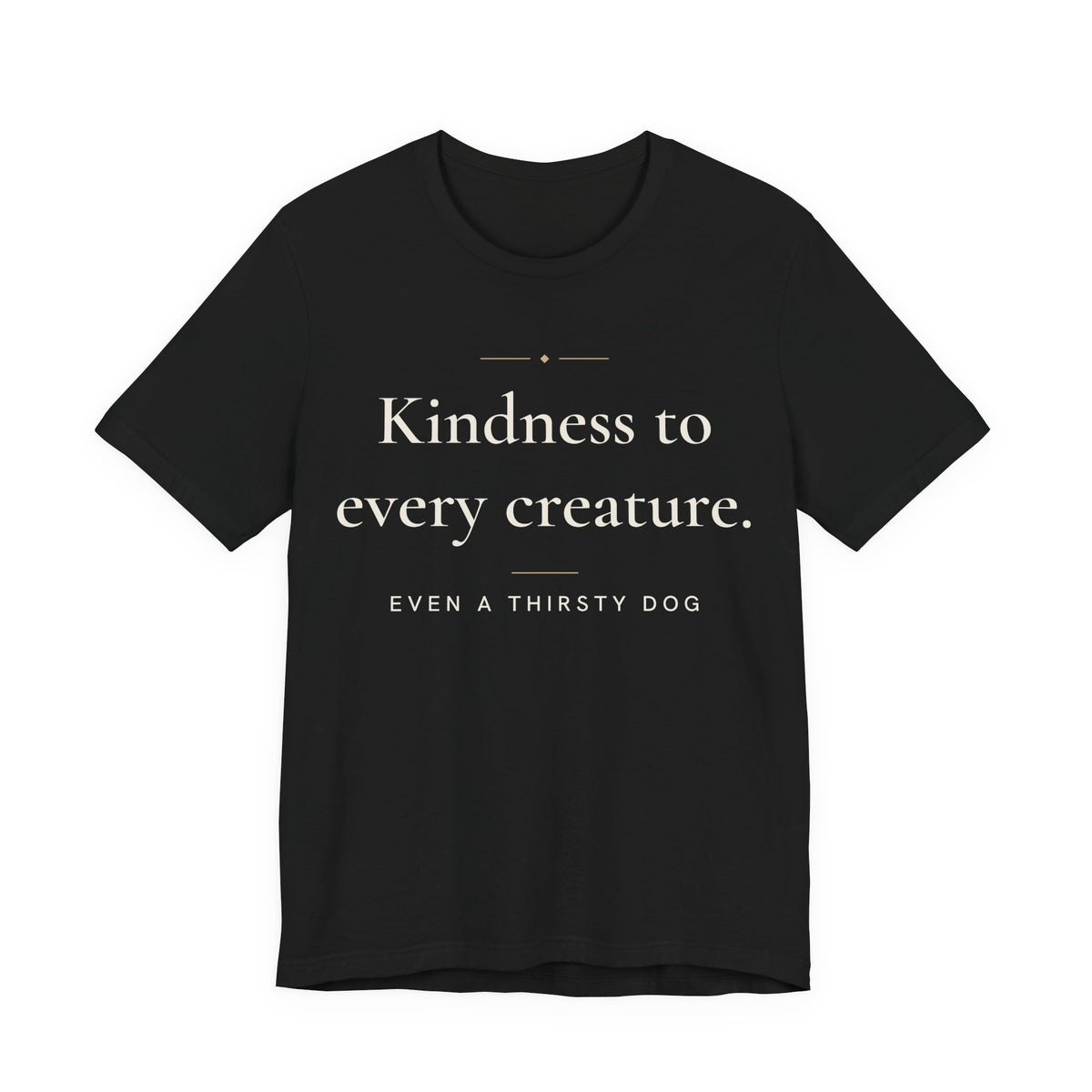 Kindness to every creature Islamic Unisex T-Shirt in Black, front and back print – AdabStars