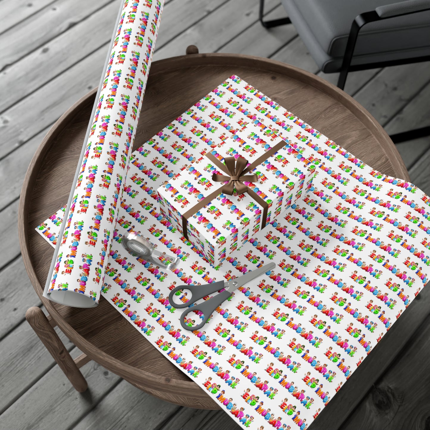 Wrapping Paper - Eid Mubarak Kids Design Gift Wrap Papers