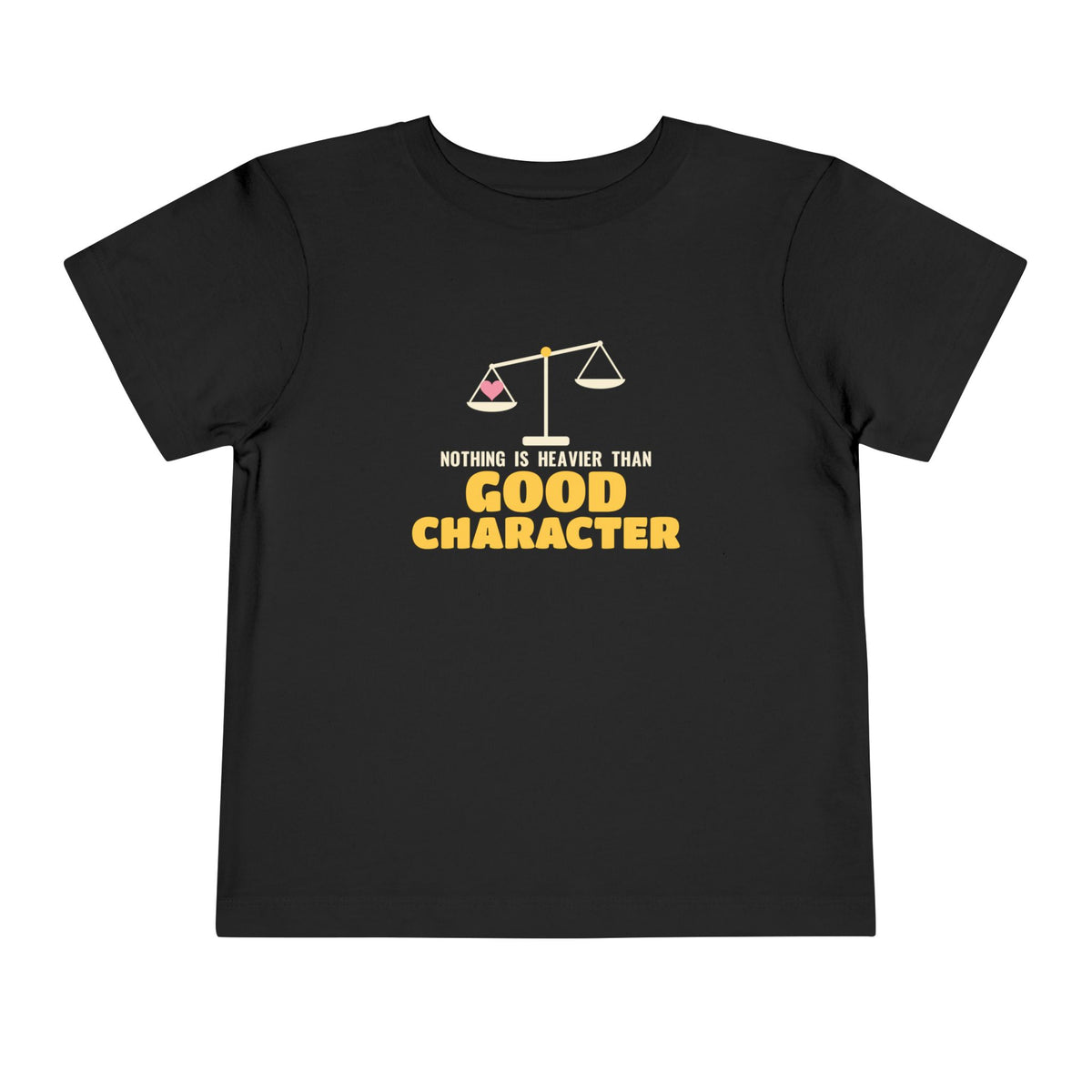 Heavier Than Good Character Islamic Toddler T-Shirt in Black – AdabStars