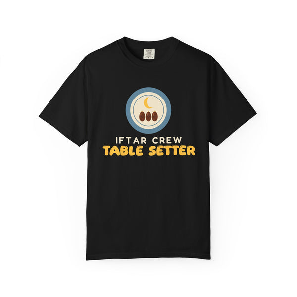 Iftar Crew: Table Setter Heavyweight T-Shirt in Black – AdabStars
