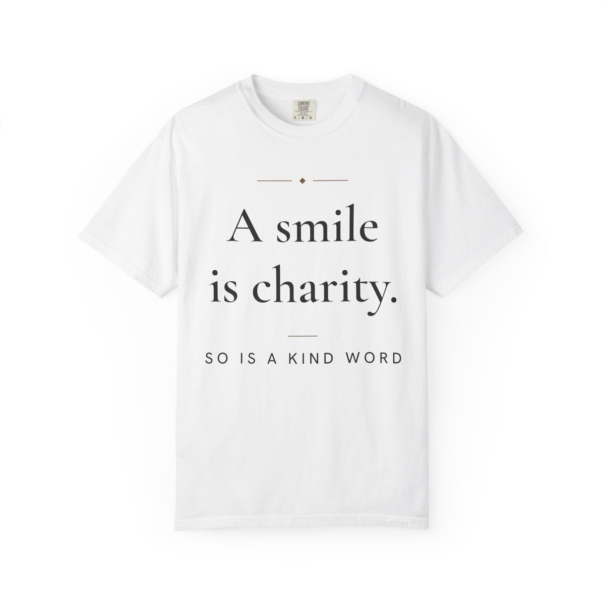 A smile is charity Islamic Heavyweight T-Shirt in White – AdabStars