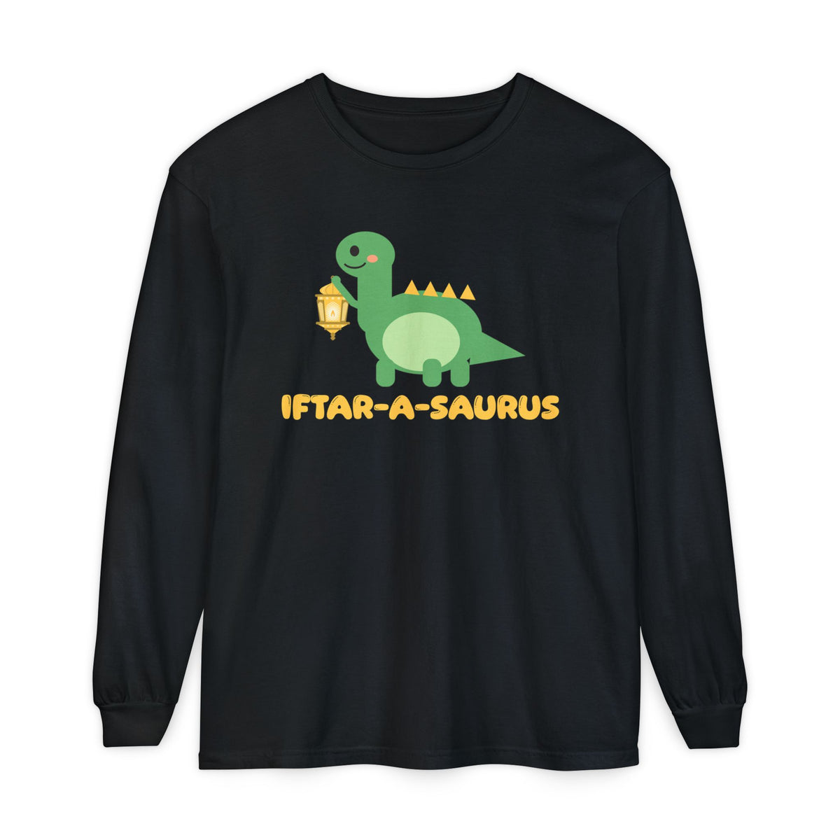 Iftar-A-Saurus Ramadan Long Sleeve Shirt | Ramadan Kids Dinosaur Lantern Dino Pun | AdabStars Islamic Kids Apparel
