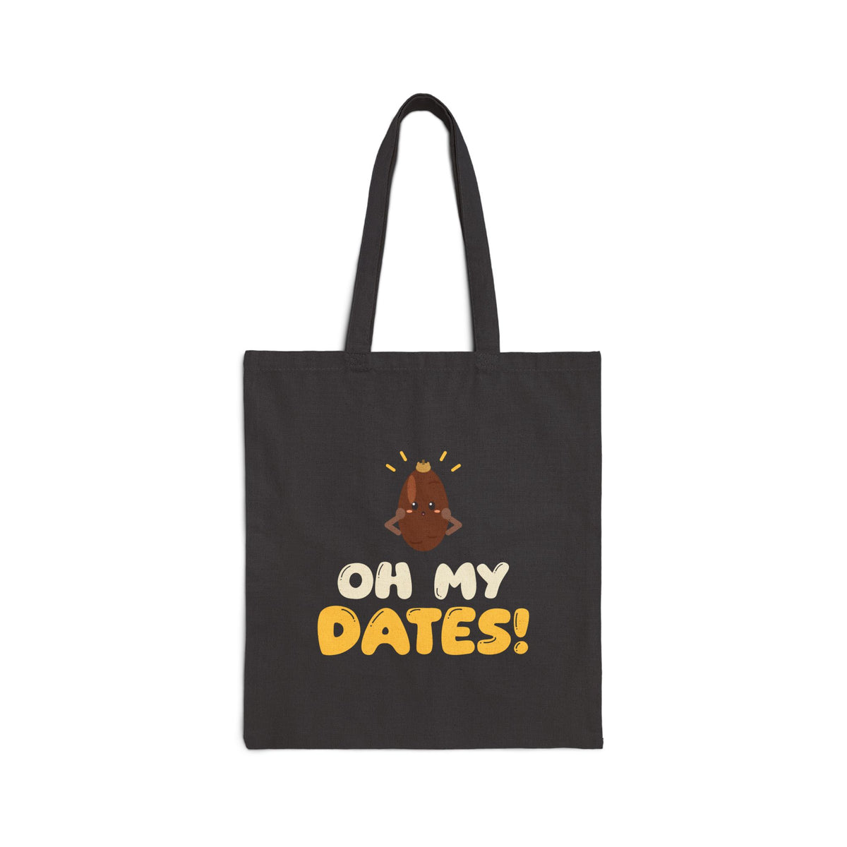 Oh My Dates Canvas Tote Bag in Black, one-sided print – AdabStars